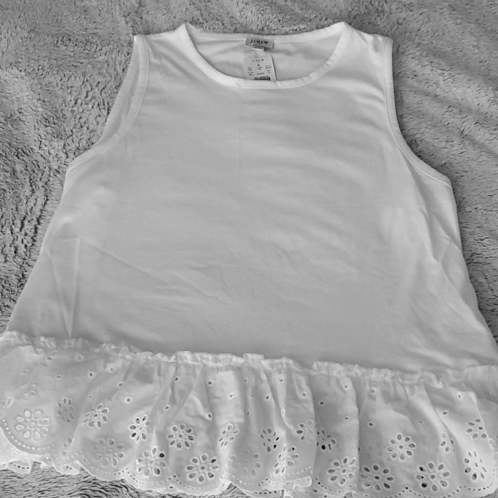 J.Crew Eyelet-hem Tank Top